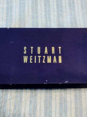 Vtg Stuart Weitzman EMPTY Designer Shoe Box 11.5" × 6.5"× 3.5" With Tissue Paper